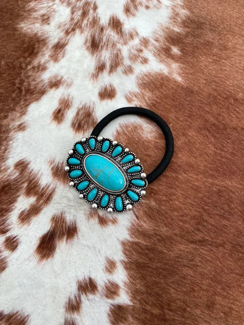 Bell Turquoise Hair Tie