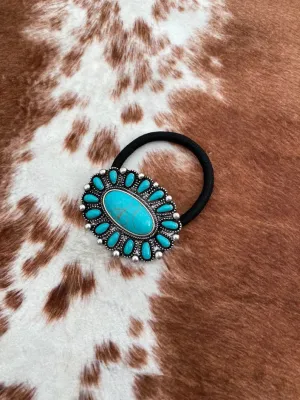 Bell Turquoise Hair Tie
