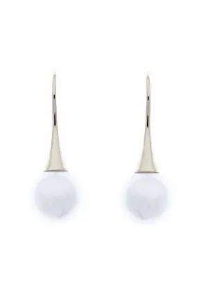 Bella Silver Pearl Drop Earrings