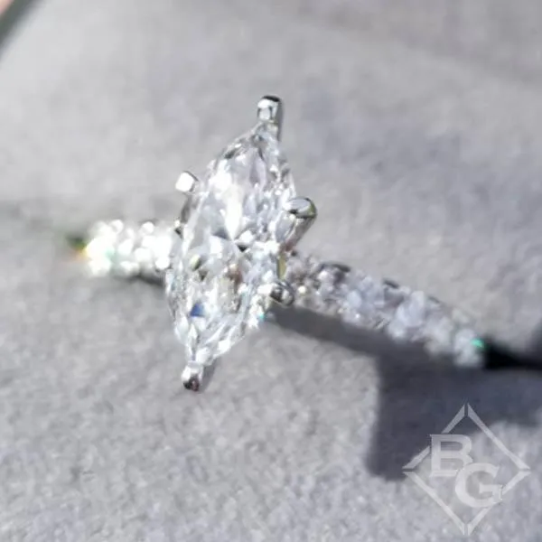 Ben Garelick Marquise Center Prong Set Diamond Engagement Ring