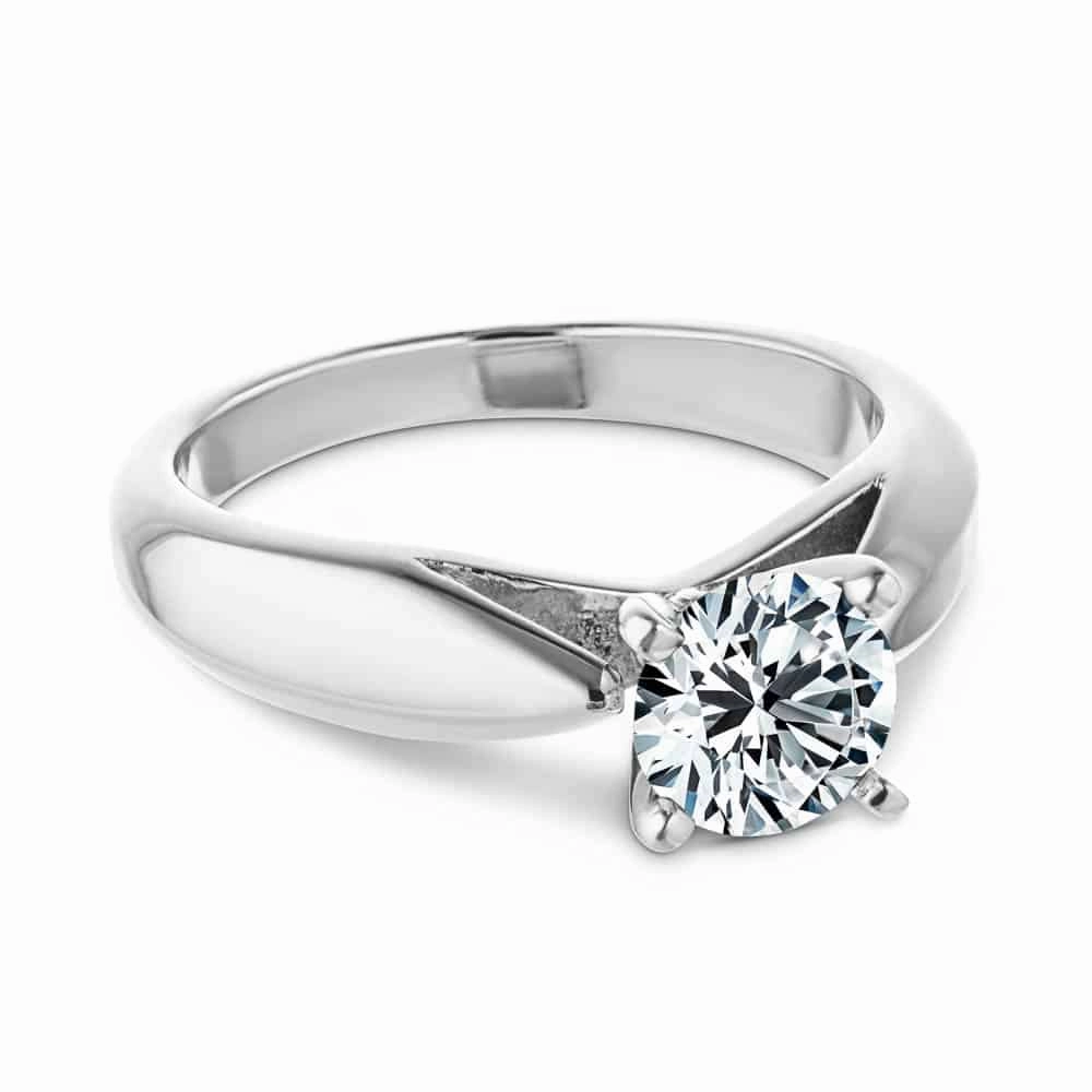 Sentimental Statement Bernice Lab Grown Diamond Cathedral Solitaire Engagement Ring