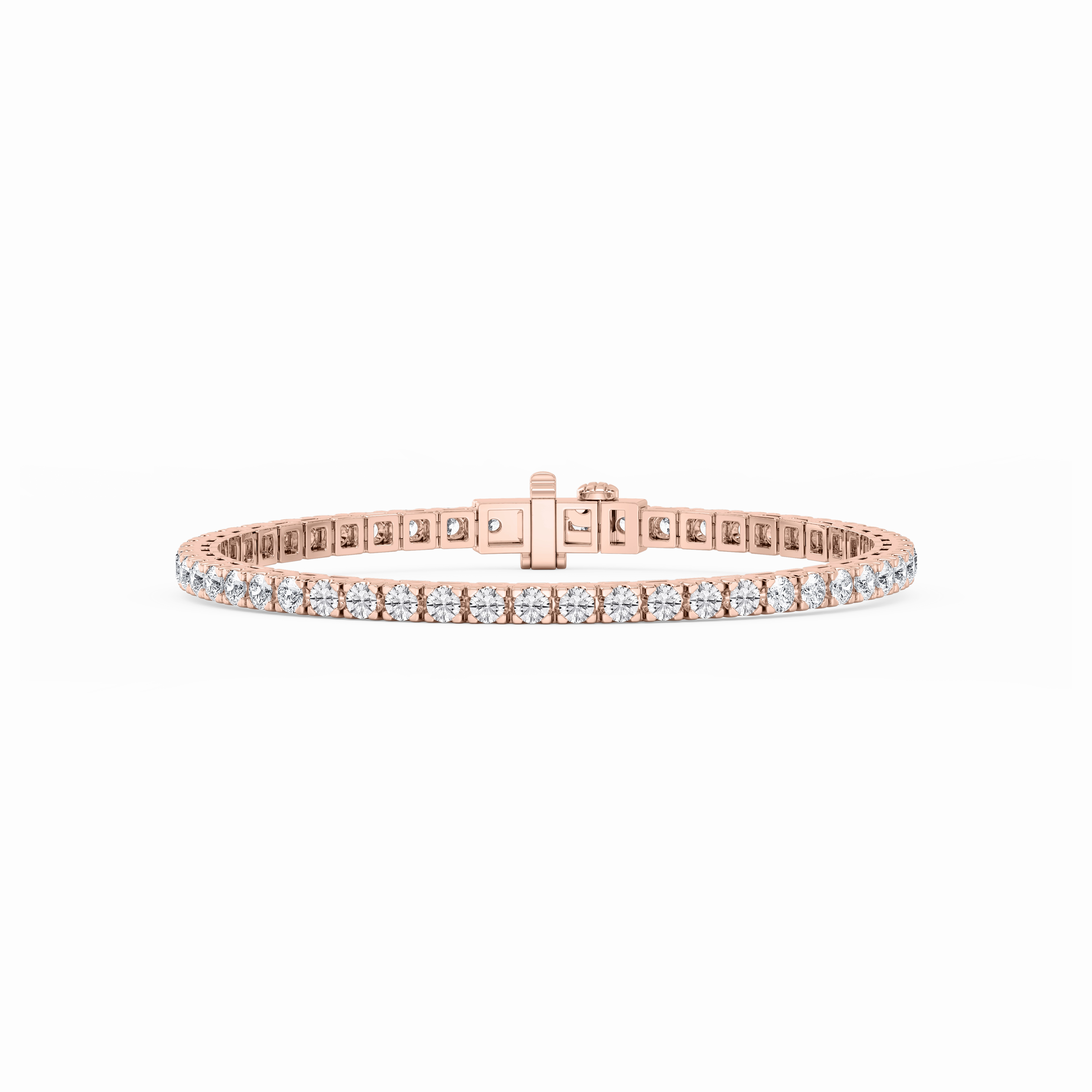 Round Lab Grown Diamond Classic 4-Prong Tennis Bracelet  - 7 Inches Promising Amalgamations