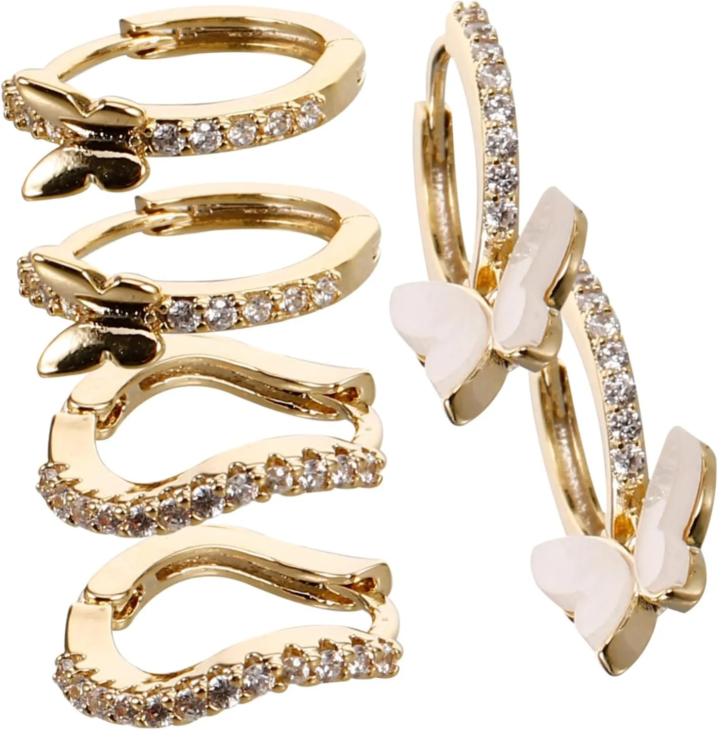 BESPORTBLE Gold Earrings for Women Trendy Hoop Earrings Women's Fashion Jewelry Set