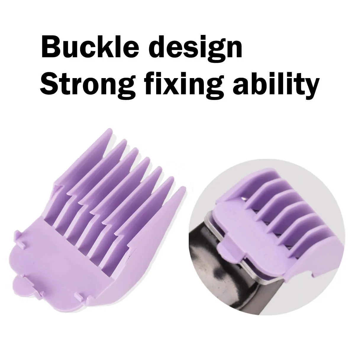 BESTBOMG 10 Color Professional Hair Clipper Guide Combs, Replacement Guards Set, Attachment Guide Combs, Great Fits for Many Clippers/Trimmers A 10color