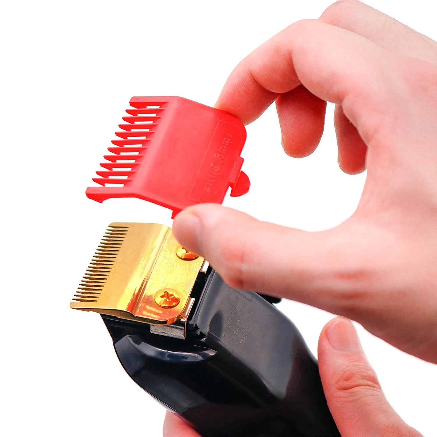 BESTBOMG 10 Color Professional Hair Clipper Guide Combs, Replacement Guards Set, Attachment Guide Combs, Great Fits for Many Clippers/Trimmers A 10color