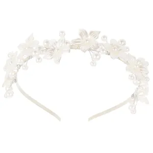 BESTYASH Luxury Faux Pearl Headband Wedding Hair Accessories Pearl Crown for Women Bridal Headpiece Hair Accessory for Bride