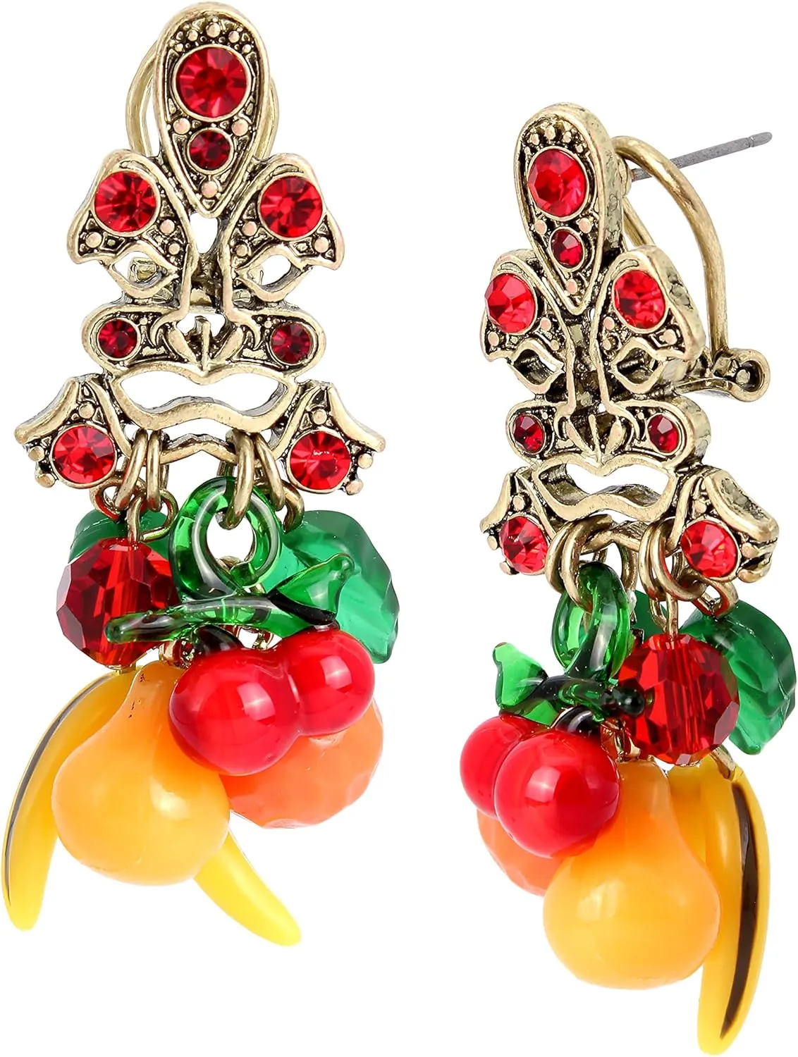 Betsey Fruit Chandelier Earrings