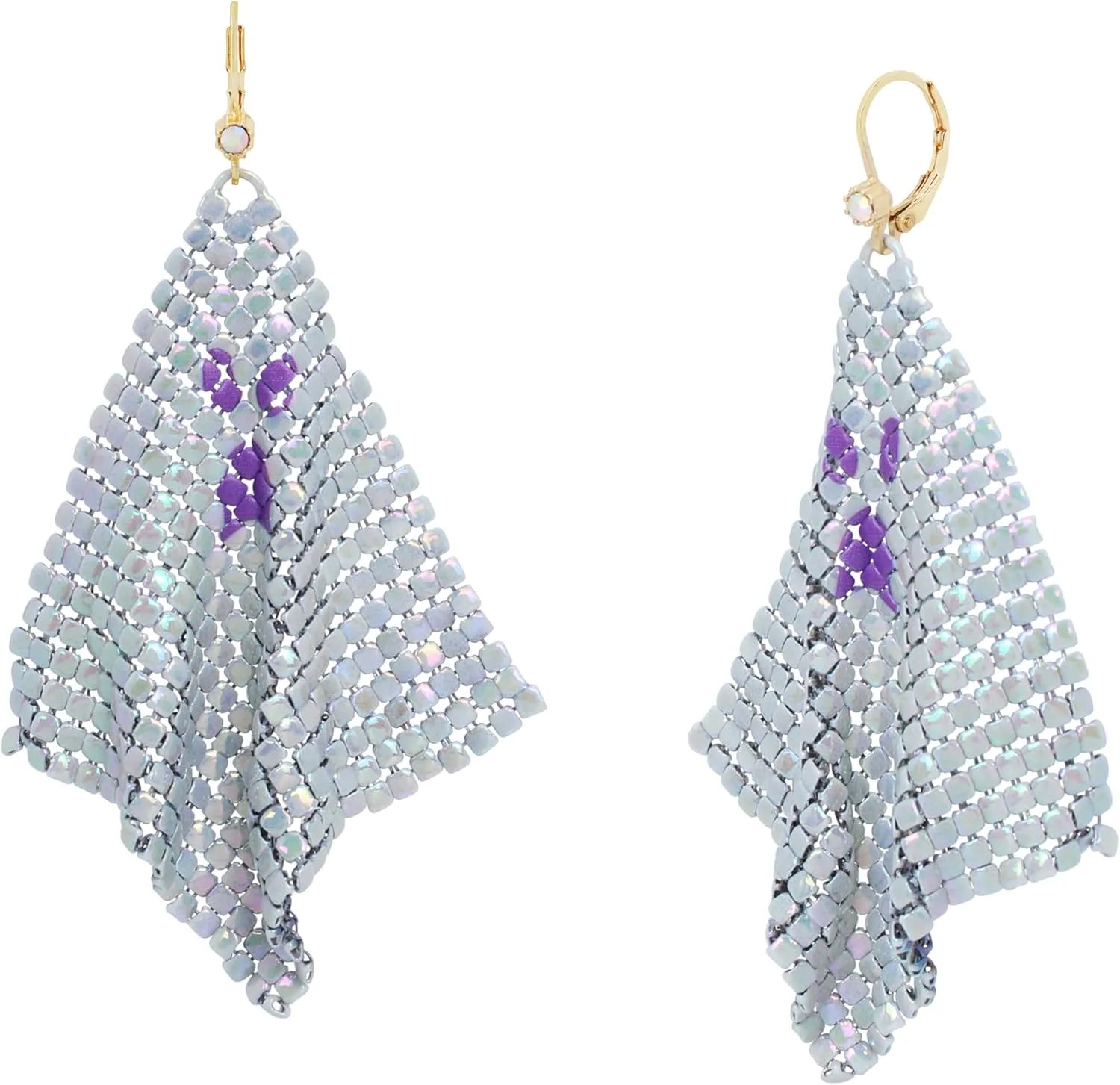 Betsey Johnson Womens Ghost Chainmail Chandelier Earrings