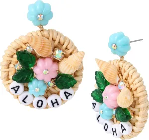 Betsey Rattan Drop Earrings