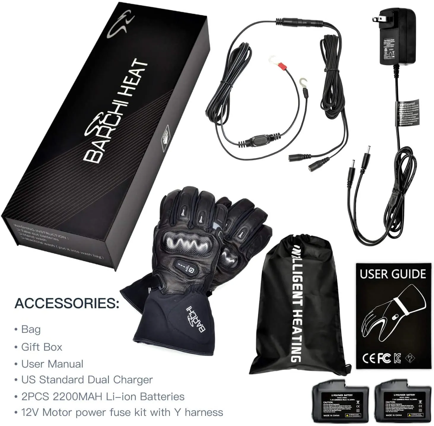 BH03 Three Season Heated Motorcycle Gloves