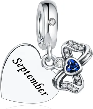 Birthstone Charms 925 Sterling Silver Charms Fit Pandora Charms Bracelet Fit Wife Mother's Day Christmas Birthday Gift
