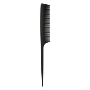 Black Carbon Fibre Tail Comb High Heat Resistance