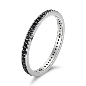 Black CZ Stackable Rings