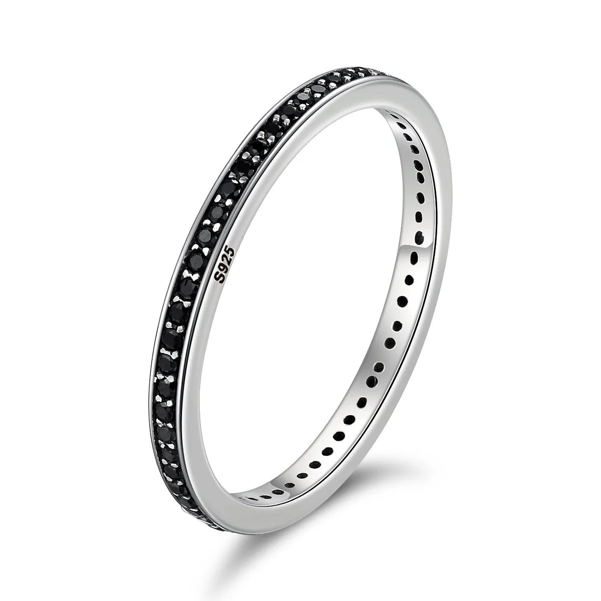 Black CZ Stackable Rings