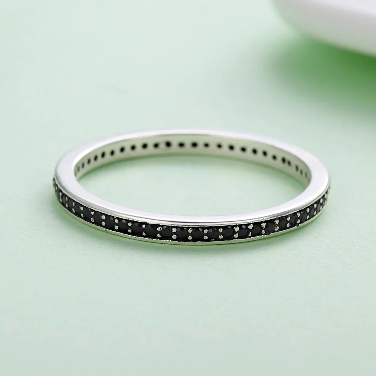 Black CZ Stackable Rings
