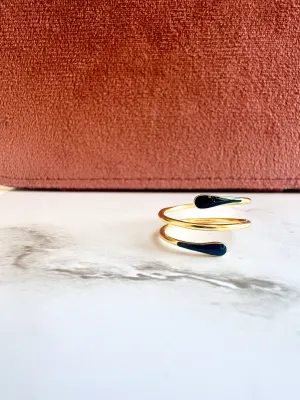 Black enamel ring