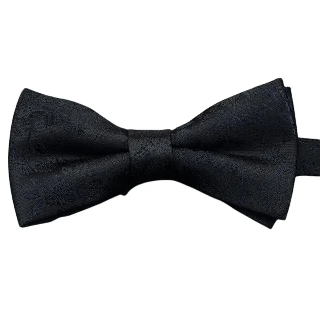 Black Floral Bow Tie