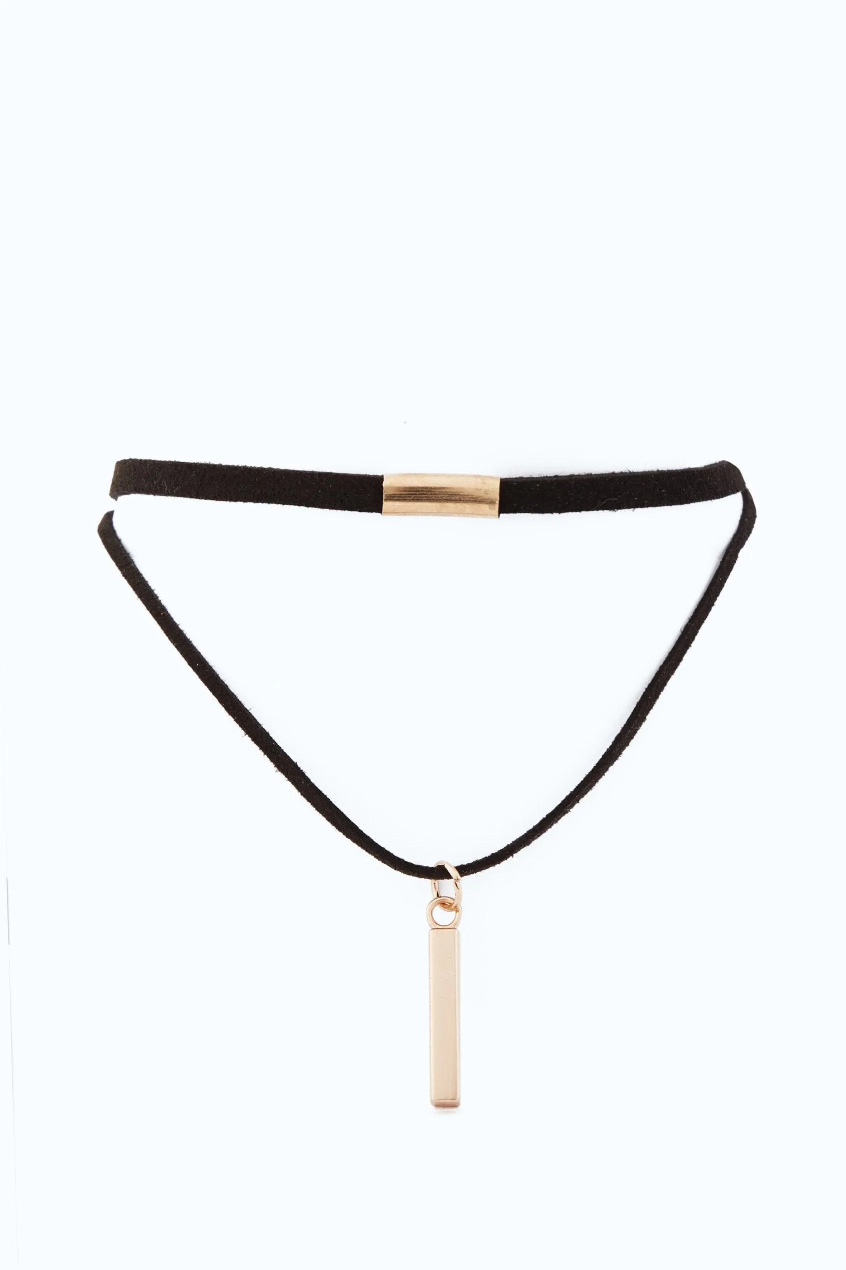 Black Gold Two Row Velvet Choker
