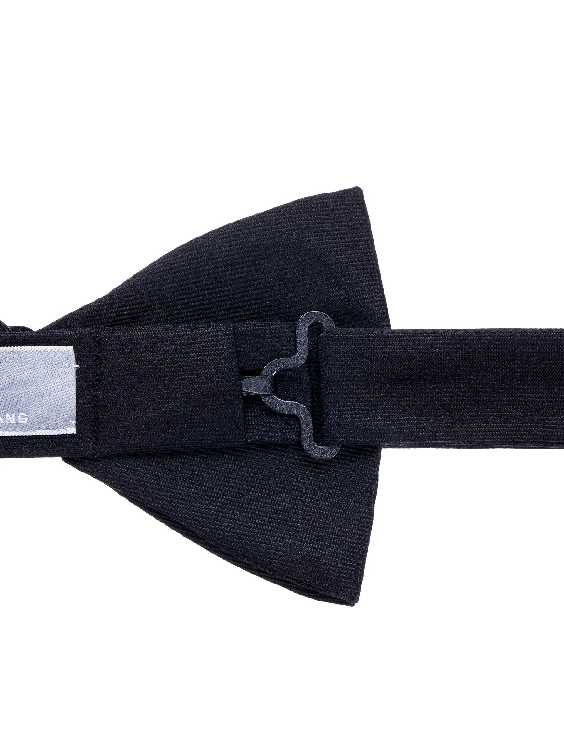 Black Grosgrain Silk Bow Tie - Self Tie