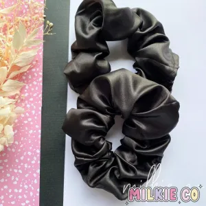 Black Satin Scrunchie