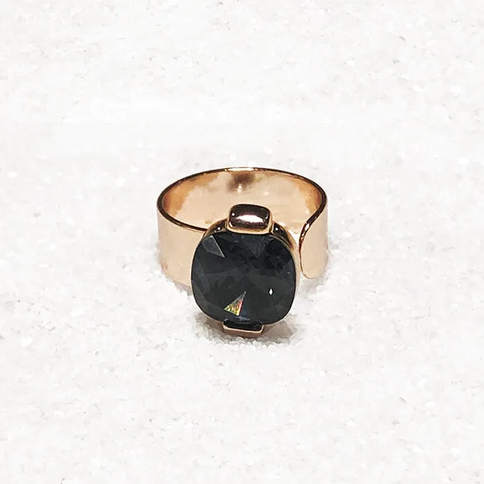 Blackbird Glam Black Swarovski Ring