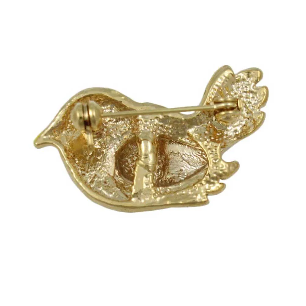 Blue and Green Enamel Bird Brooch Pin - PRB103