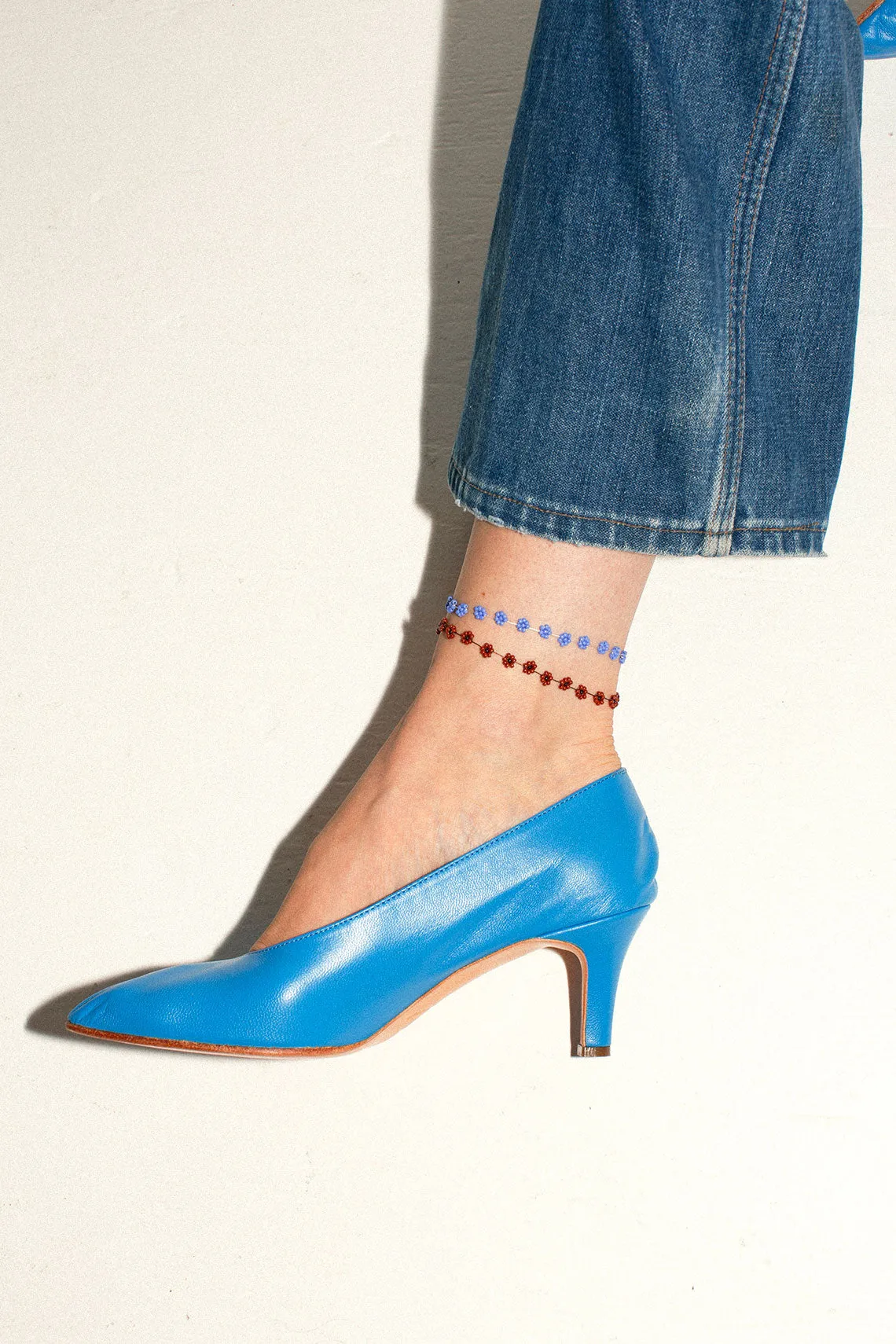 Blue Flower Anklet