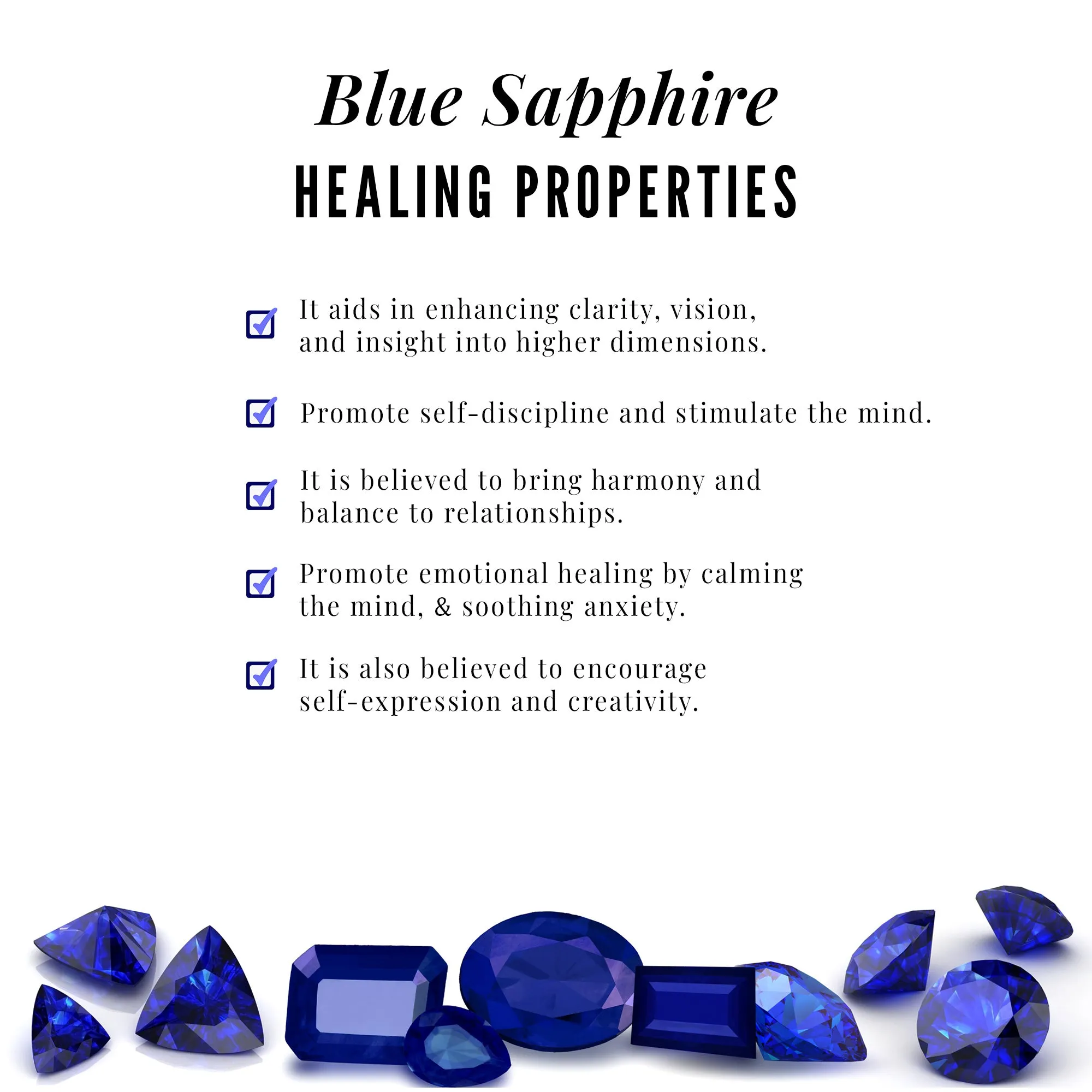 Blue Sapphire Solitaire and Diamond Promise Ring