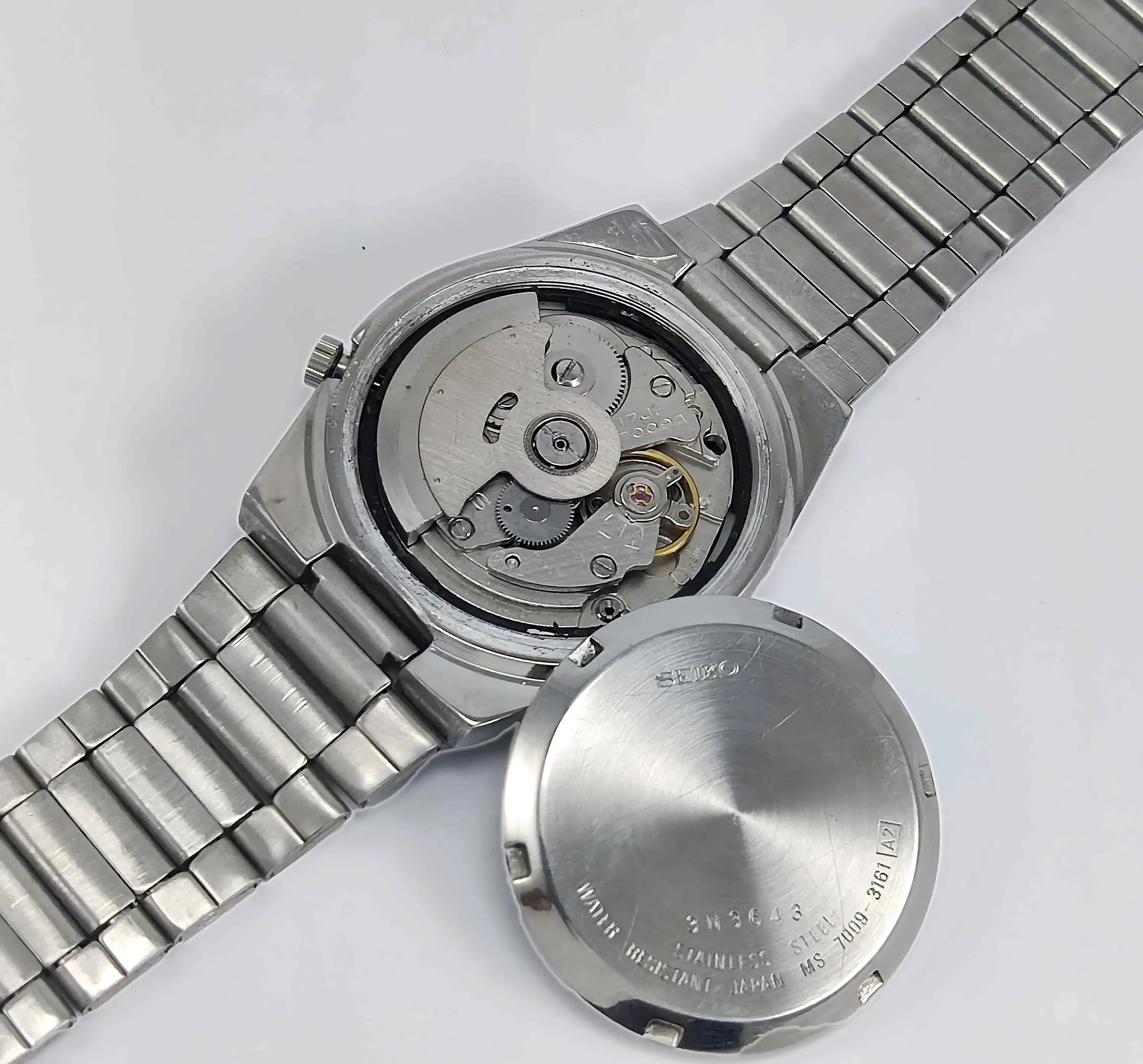 Blue Seiko 5 Automatic-7009A Analog 17 Jewels Analog Day Date Men's Mechanical Watch