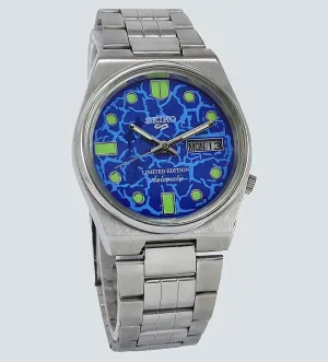 Blue Seiko 5 Automatic-7009A Analog 17 Jewels Analog Day Date Men's Mechanical Watch