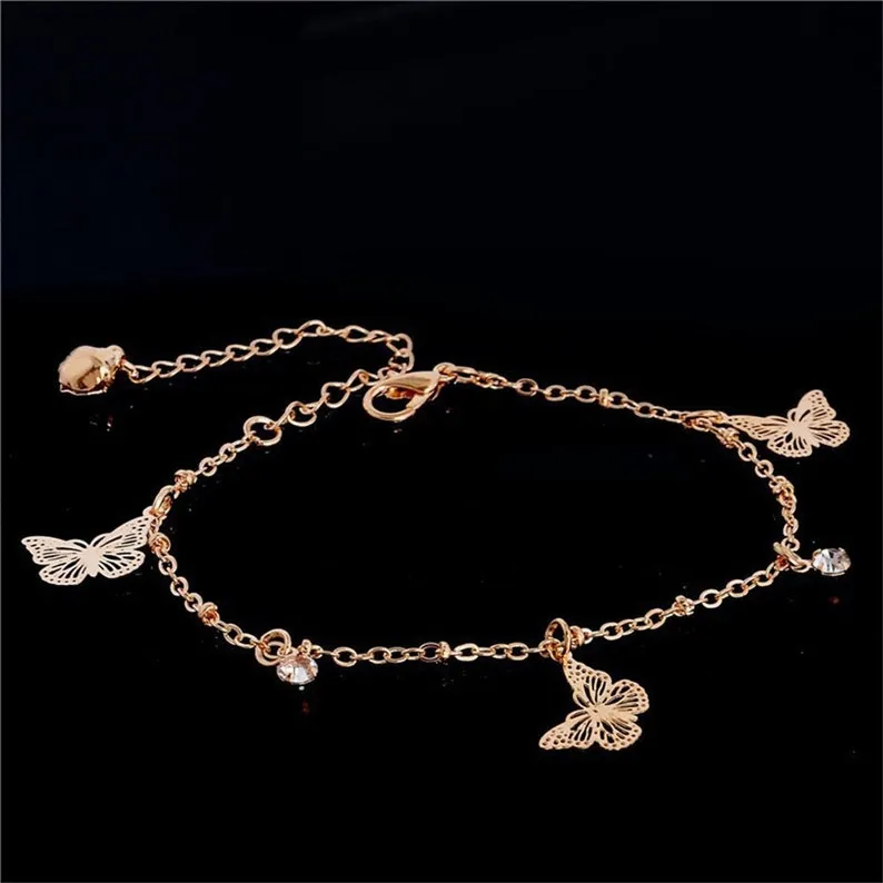 Boho Star Charm Adjustable Anklet for Women - Gold/Silver Finish