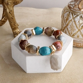 Boho Harmony ?C Chunky Acrylic Stretchy Bracelets Live Vision