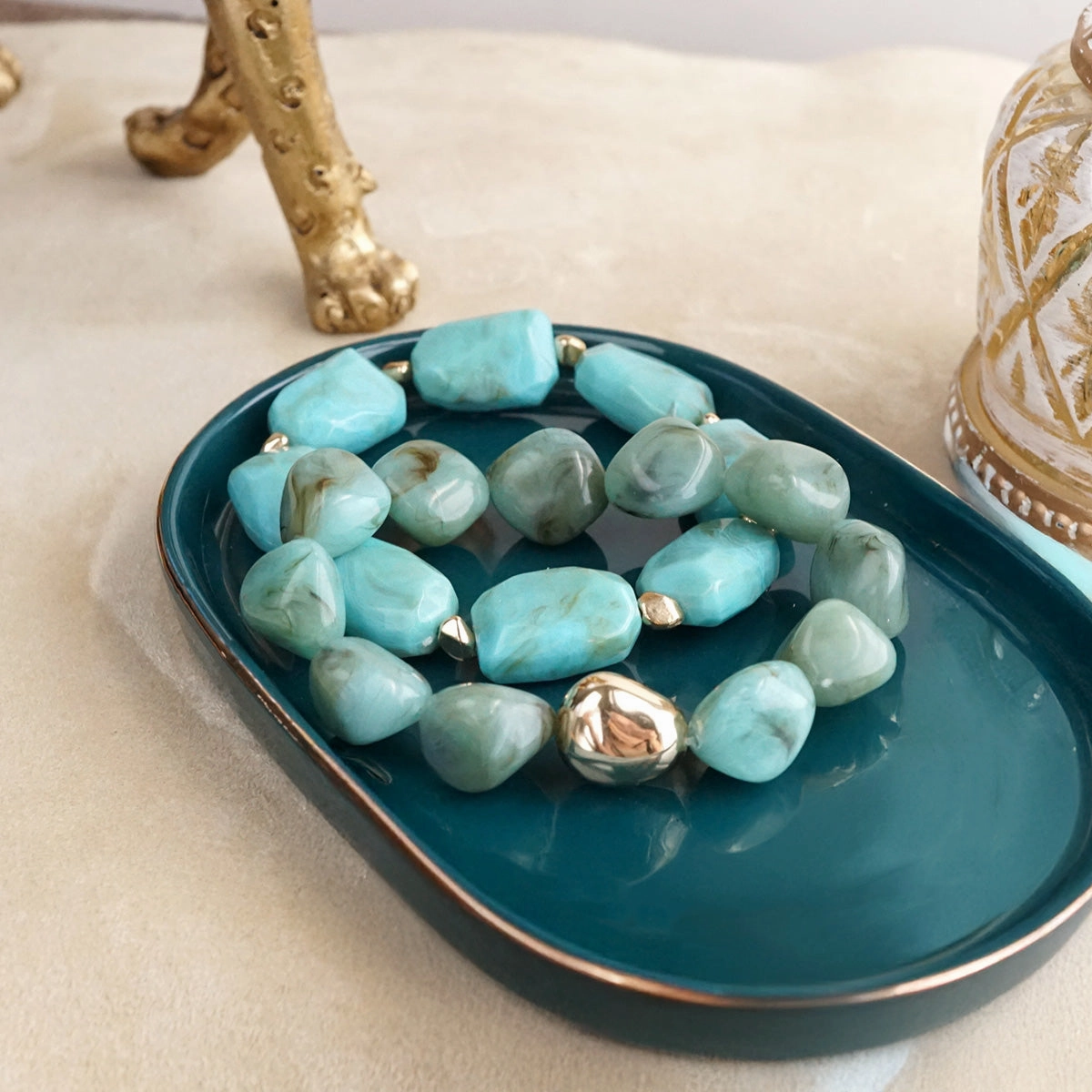 Prompt Service Diverse Combinations Boho Harmony ?C Chunky Acrylic Stretchy Bracelets