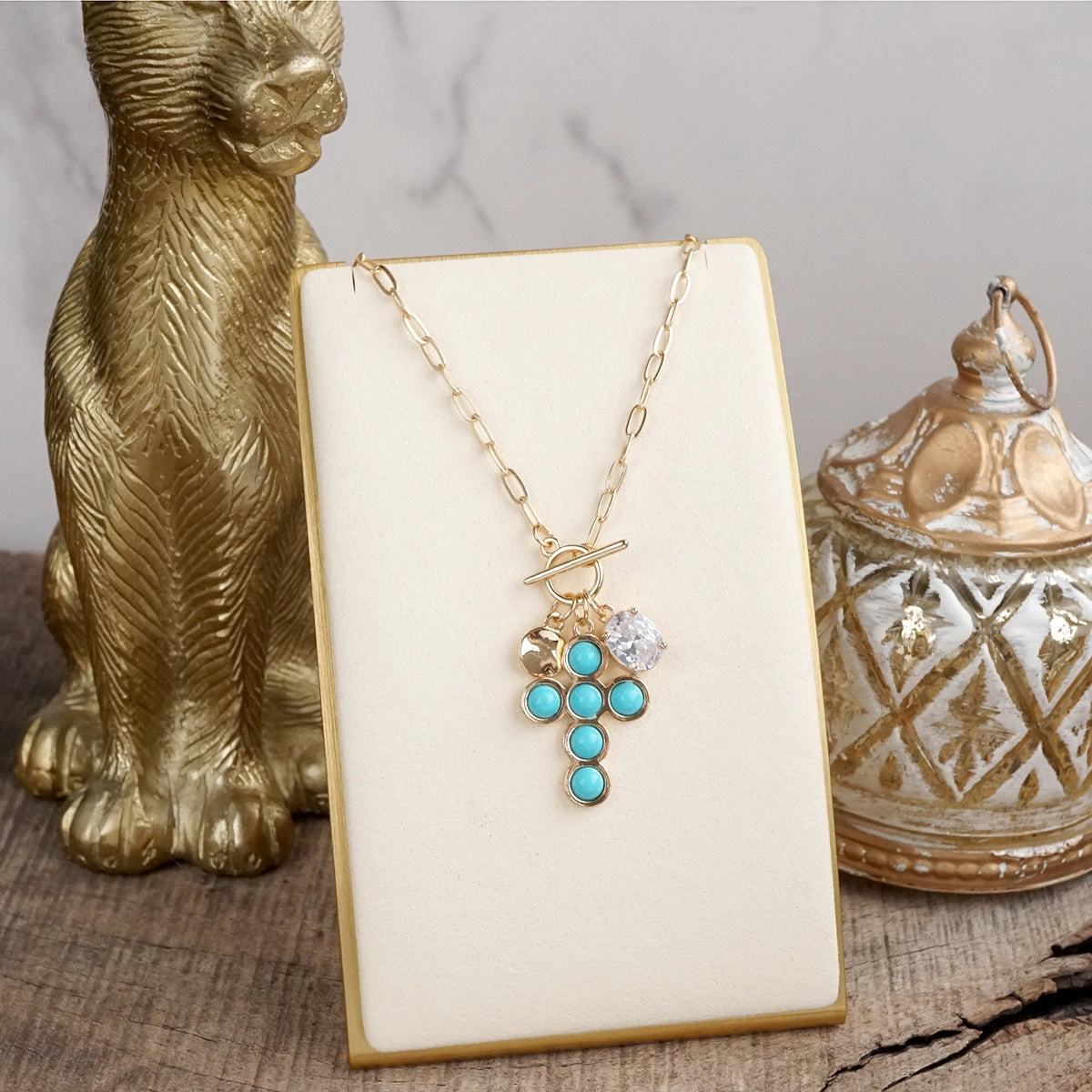 For Everyone Value Adornment Grace Notes ?C Dainty Charm Cluster Necklace on Paperclip Chain