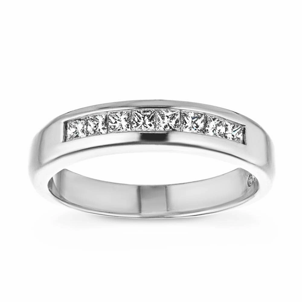 Melanie 2/5 ctw Princess Lab Grown Diamond Channel Set Wedding Band Daughter Present Showcase Piece