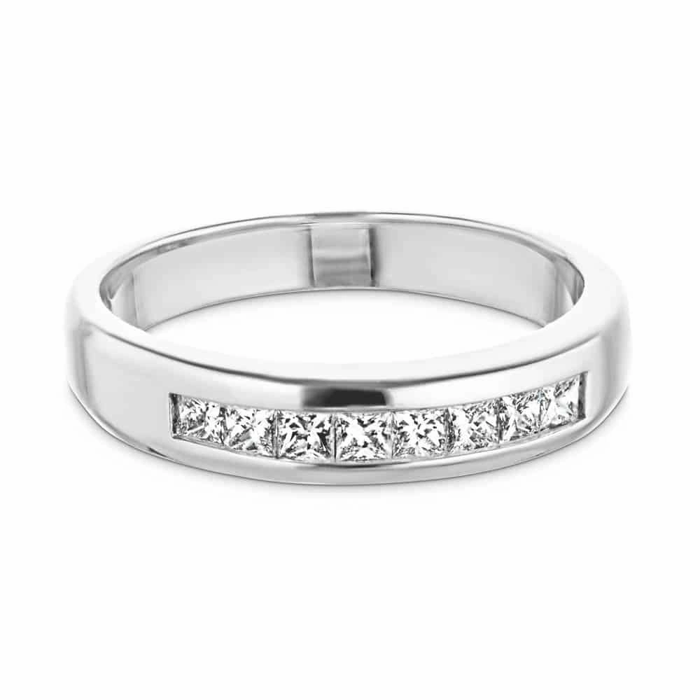 All Purpose Melanie 2/5 ctw Princess Lab Grown Diamond Channel Set Wedding Band