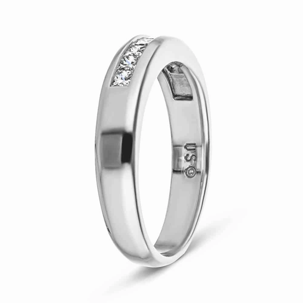 School Gift Melanie 2/5 ctw Princess Lab Grown Diamond Channel Set Wedding Band