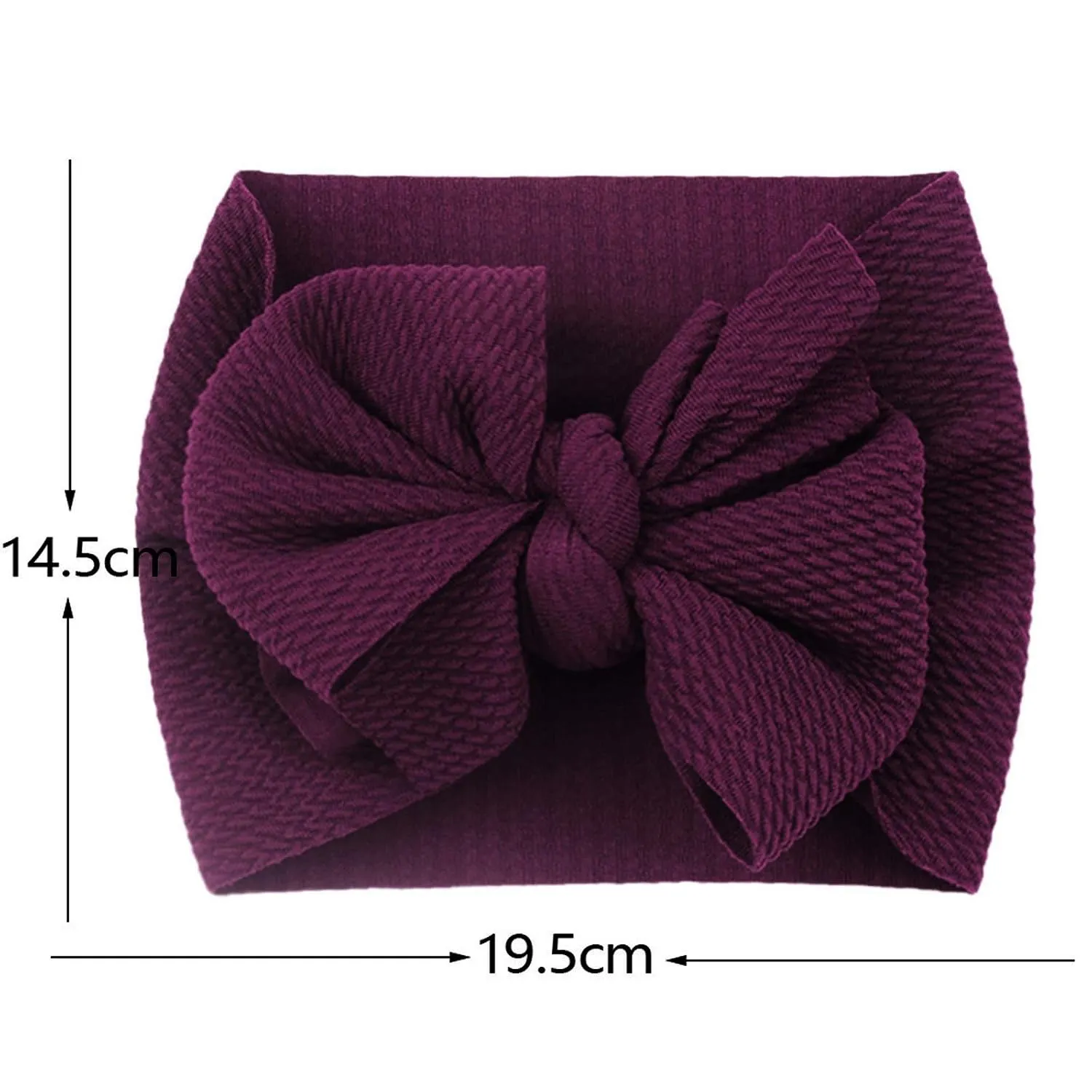 Bow Headband Elastic Knotted Headband Makeup Hair Headband Hair Bandanas Birthday Party Headband for Kids (Black, One Size)