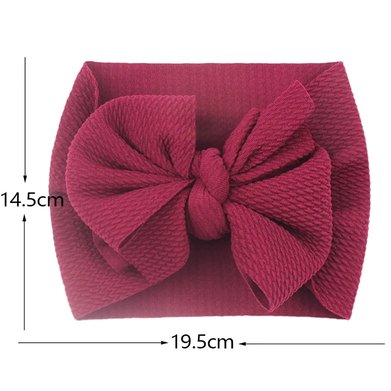Bow Headband Elastic Knotted Headband Makeup Hair Headband Hair Bandanas Birthday Party Headband for Kids (Coffee, One Size)