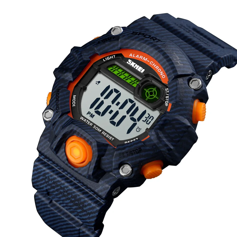 Boys Camouflage LED Sports Kids Watch Waterproof Watch