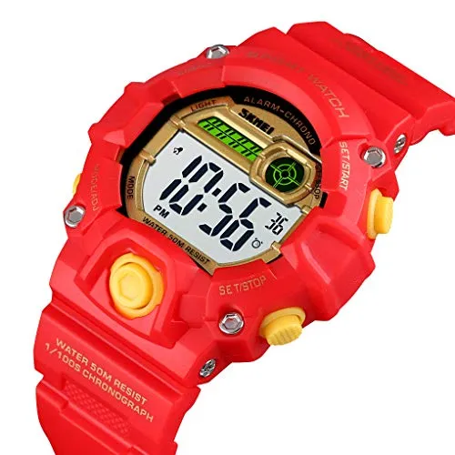 Boys Camouflage LED Sports Kids Watch Waterproof Watch