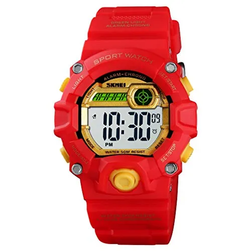 Boys Camouflage LED Sports Kids Watch Waterproof Watch