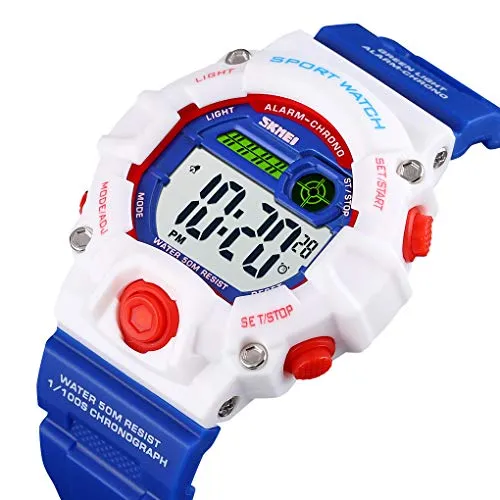Boys Camouflage LED Sports Kids Watch Waterproof Watch