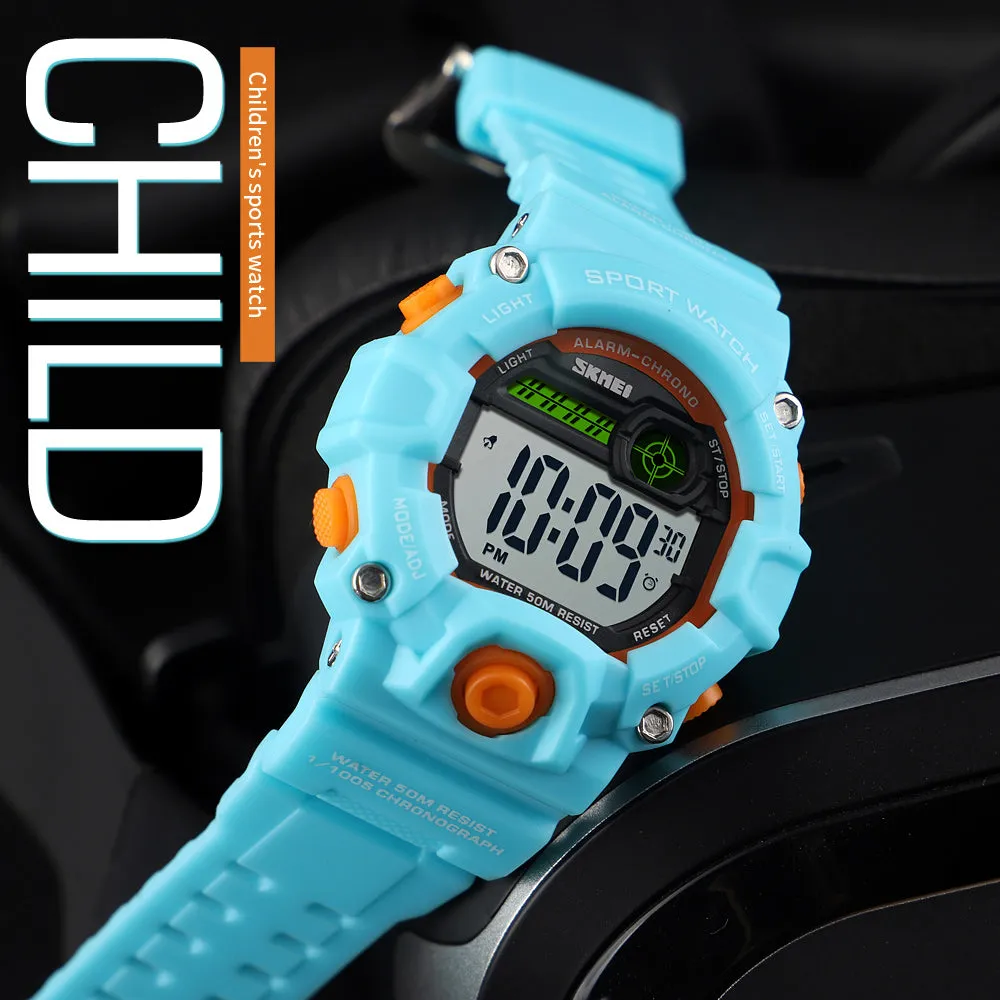 Boys Camouflage LED Sports Kids Watch Waterproof Watch