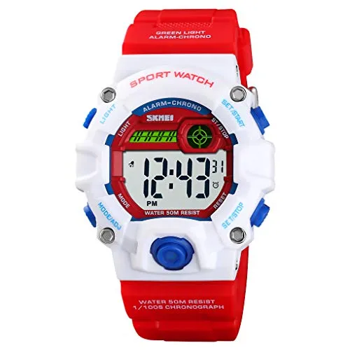 Boys Camouflage LED Sports Kids Watch Waterproof Watch