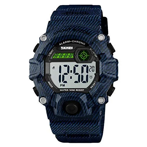 Boys Camouflage LED Sports Kids Watch Waterproof Watch