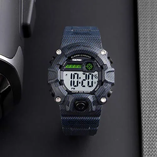 Boys Camouflage LED Sports Kids Watch Waterproof Watch
