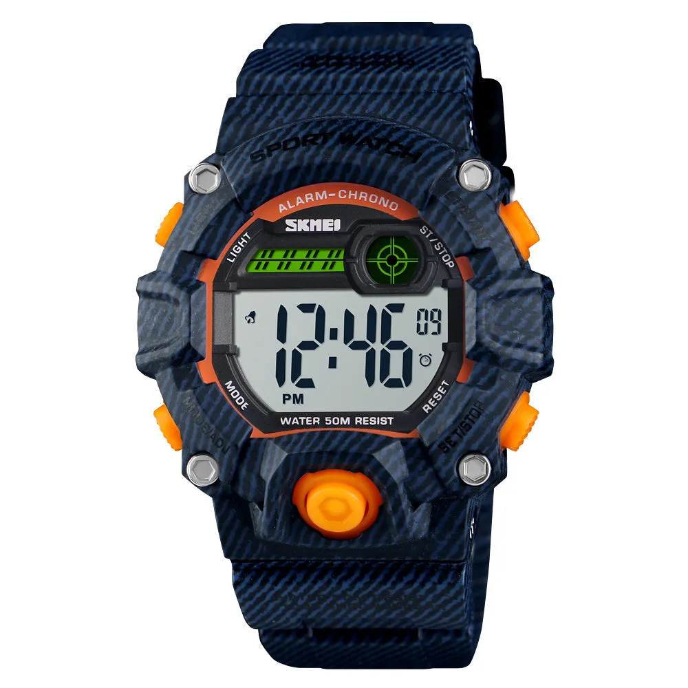 Boys Camouflage LED Sports Kids Watch Waterproof Watch