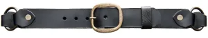 Braided Brass Ring Belt - Black