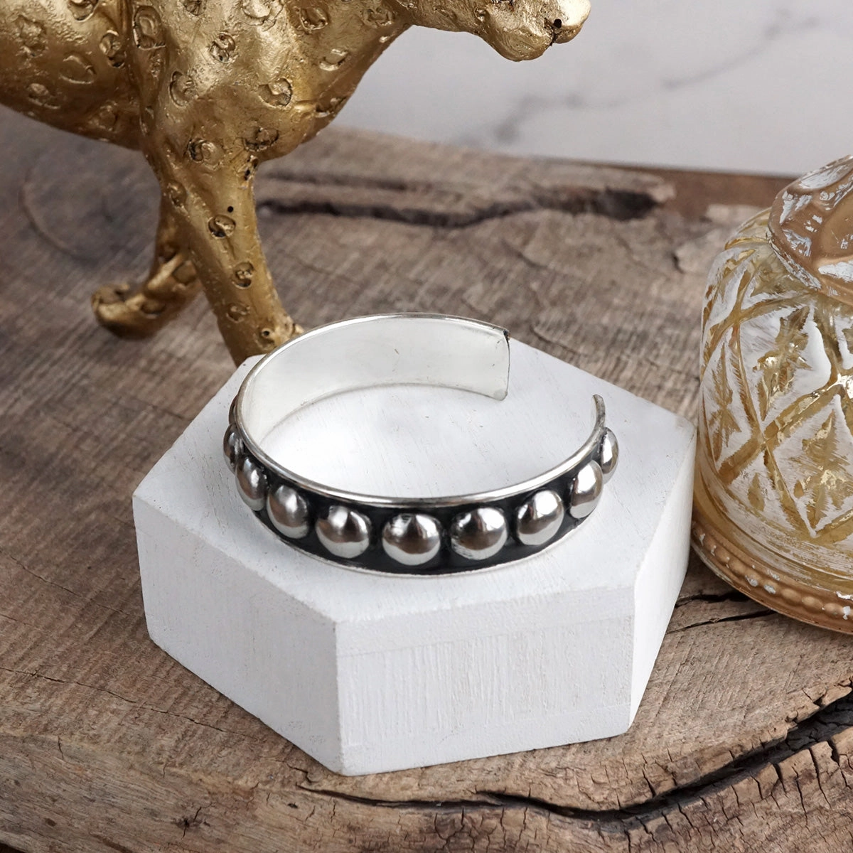 Echo Ridge ?C Western Worn Silver Bubble Open Cuff Balanced Design Diverse Representation